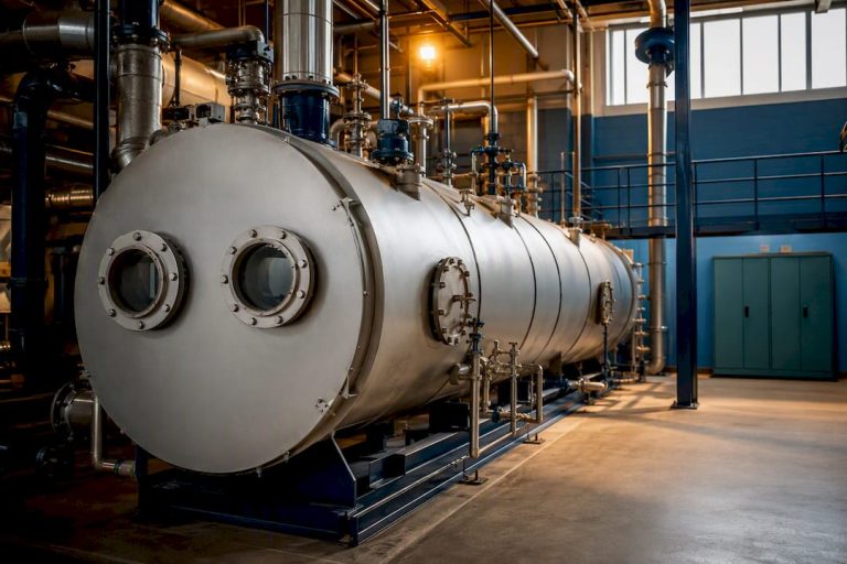 Pressure vessel in a commercial plantroom