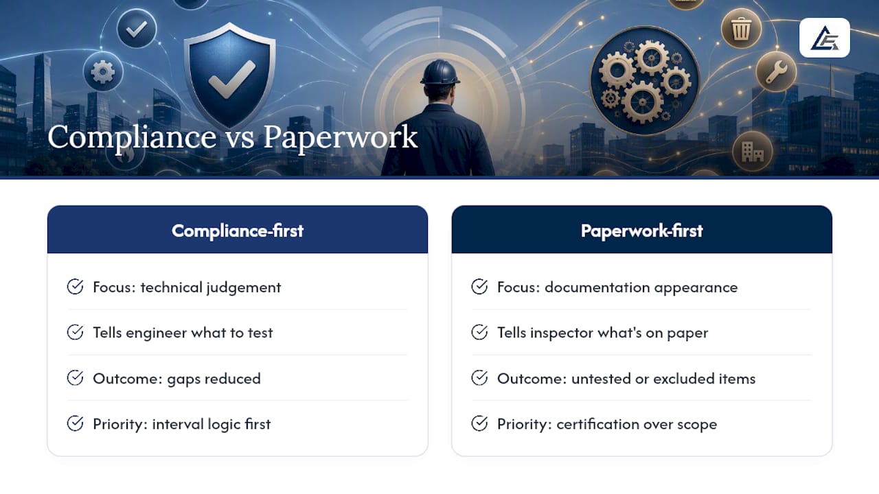 Why compliance-first beats paperwork-first — overview diagram