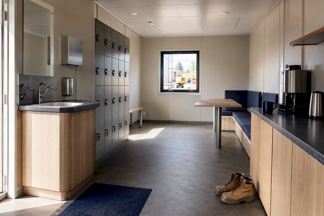 Clean welfare facilities at construction site