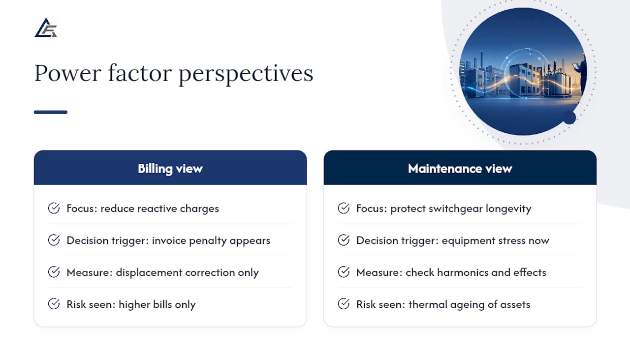 An editorial view on treating power factor as maintenance, not just cost — overview diagram