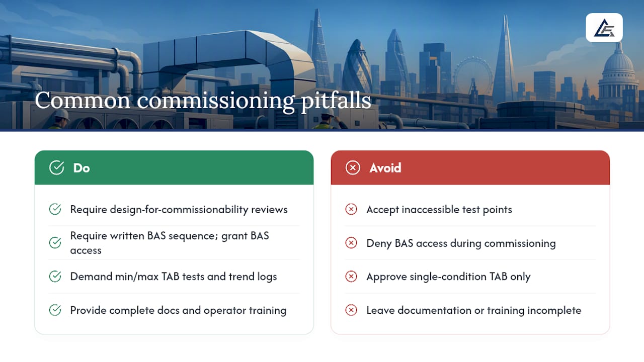 Four HVAC commissioning pitfalls and remedies