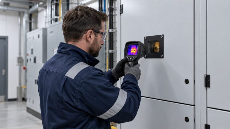 Thermal inspection through an electrical panel inspection window