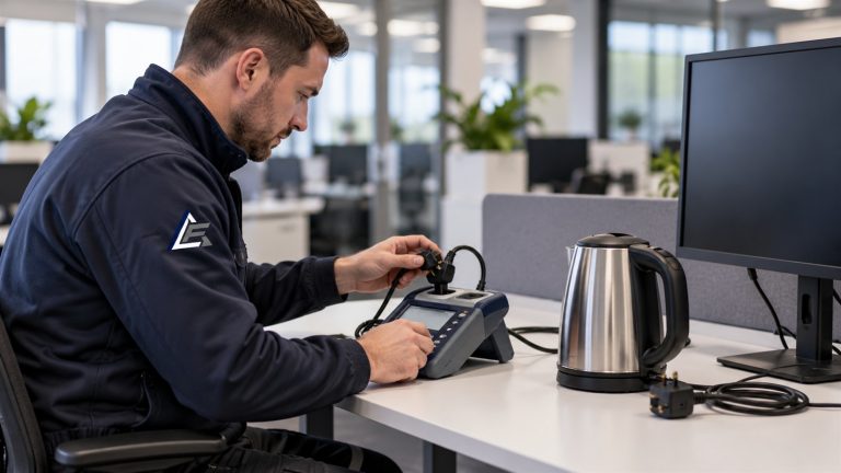 Portable appliance testing in an office