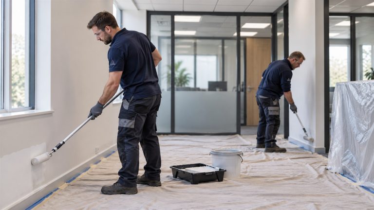 Office floor being refurbished
