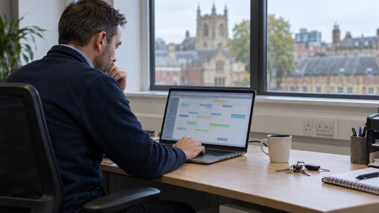 Facilities manager planning a PPM schedule