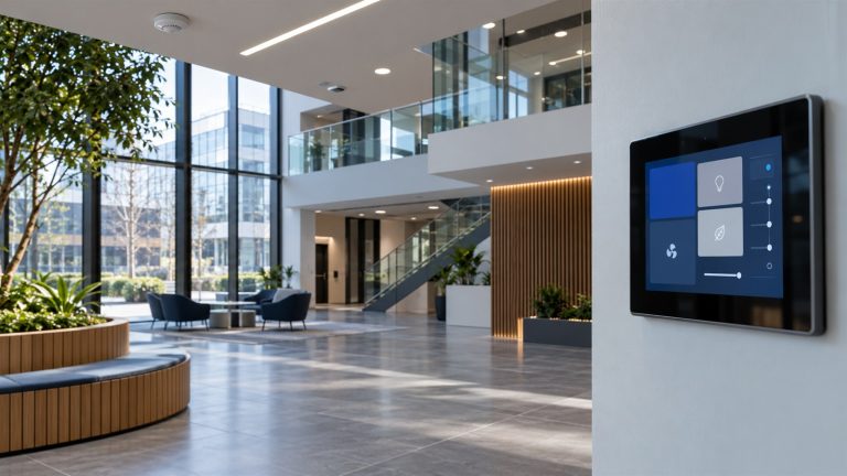 Smart building controls in a modern office